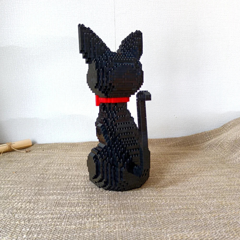 Standing Black Cat - BrickPaws Brick Set