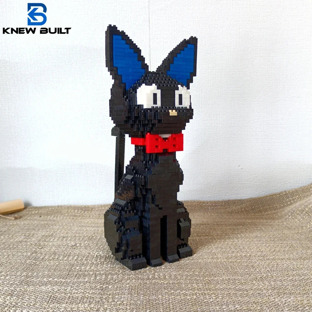 KNEW BUILT Black Cat Model Mini Building Blocks Children Learning Toys for Kid Boy Girl Squirrel Shiba Inu Corgi Pet Style Brick Corgi in bag