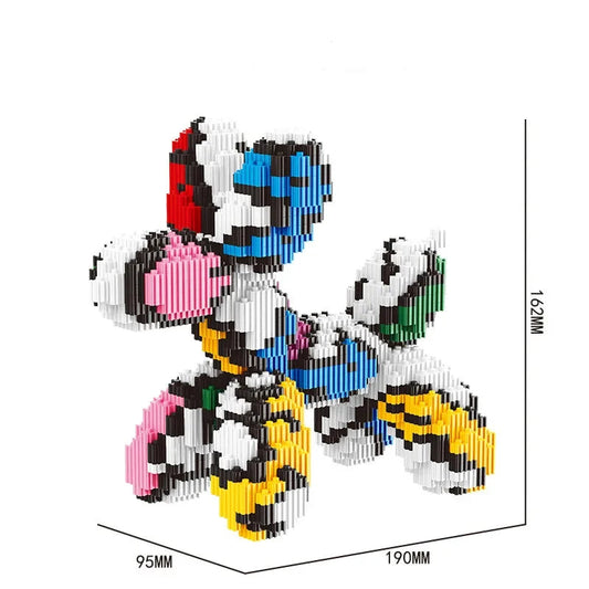 Colorful Balloon Dog - BrickPaws Brick Set