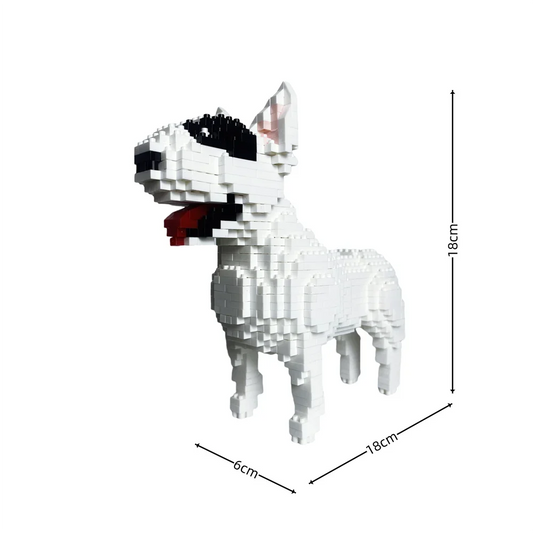Knew Built Dog Micro Mini Building Blocks Toys: Adorable Doberman Pinscher, Ideal Pet Lover Gift, Celebrate Canine Companionship Bullhead Terrier