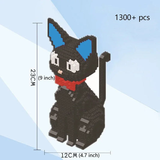Standing Black Cat - BrickPaws Brick Set