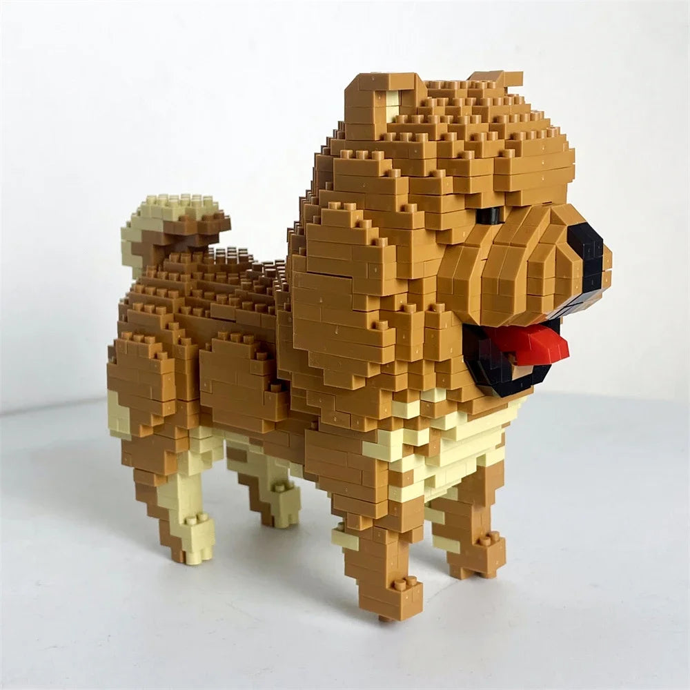 Knew Built Dog Micro Mini Building Blocks Toys: Adorable Doberman Pinscher, Ideal Pet Lover Gift, Celebrate Canine Companionship Bullhead Terrier