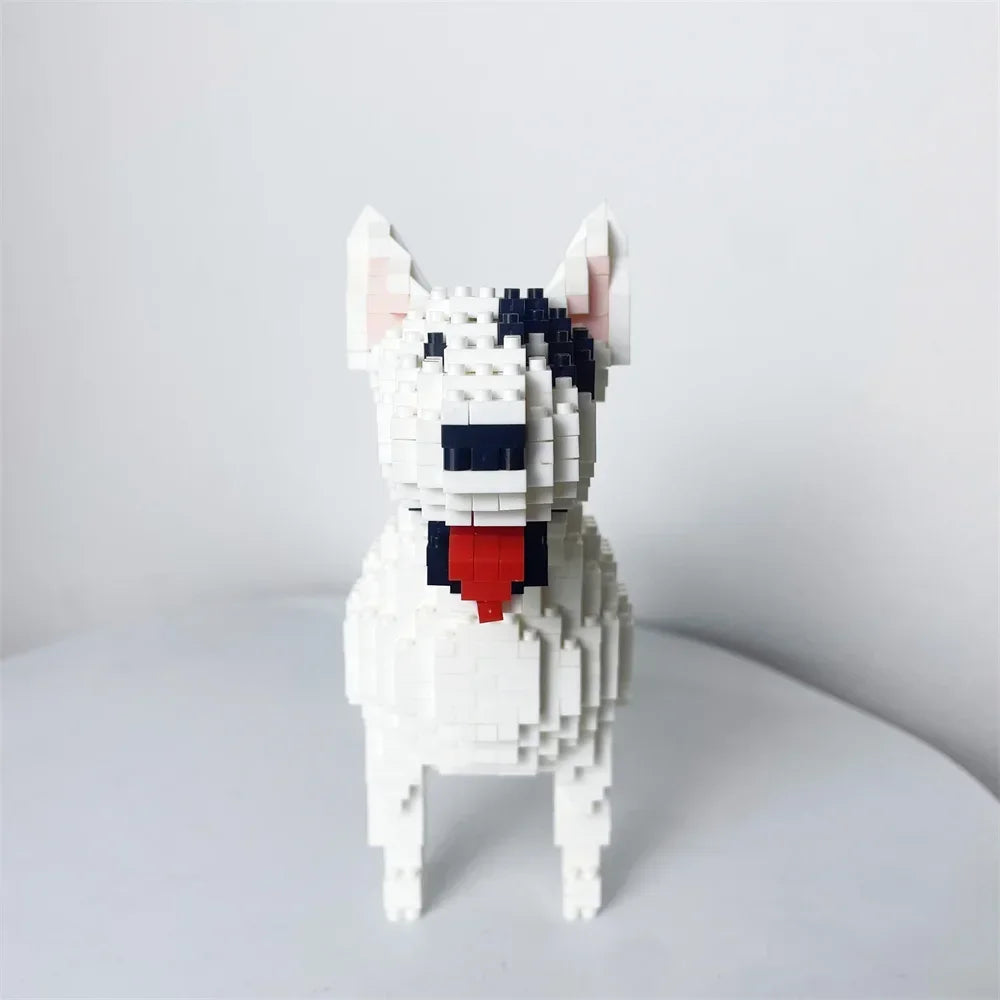 Knew Built Poodle Dog Micro Mini Building Blocks Toys: Adorable Doberman Pinscher, Ideal Pet Lover Gift Chow Chow Bullhead Poodle blocks