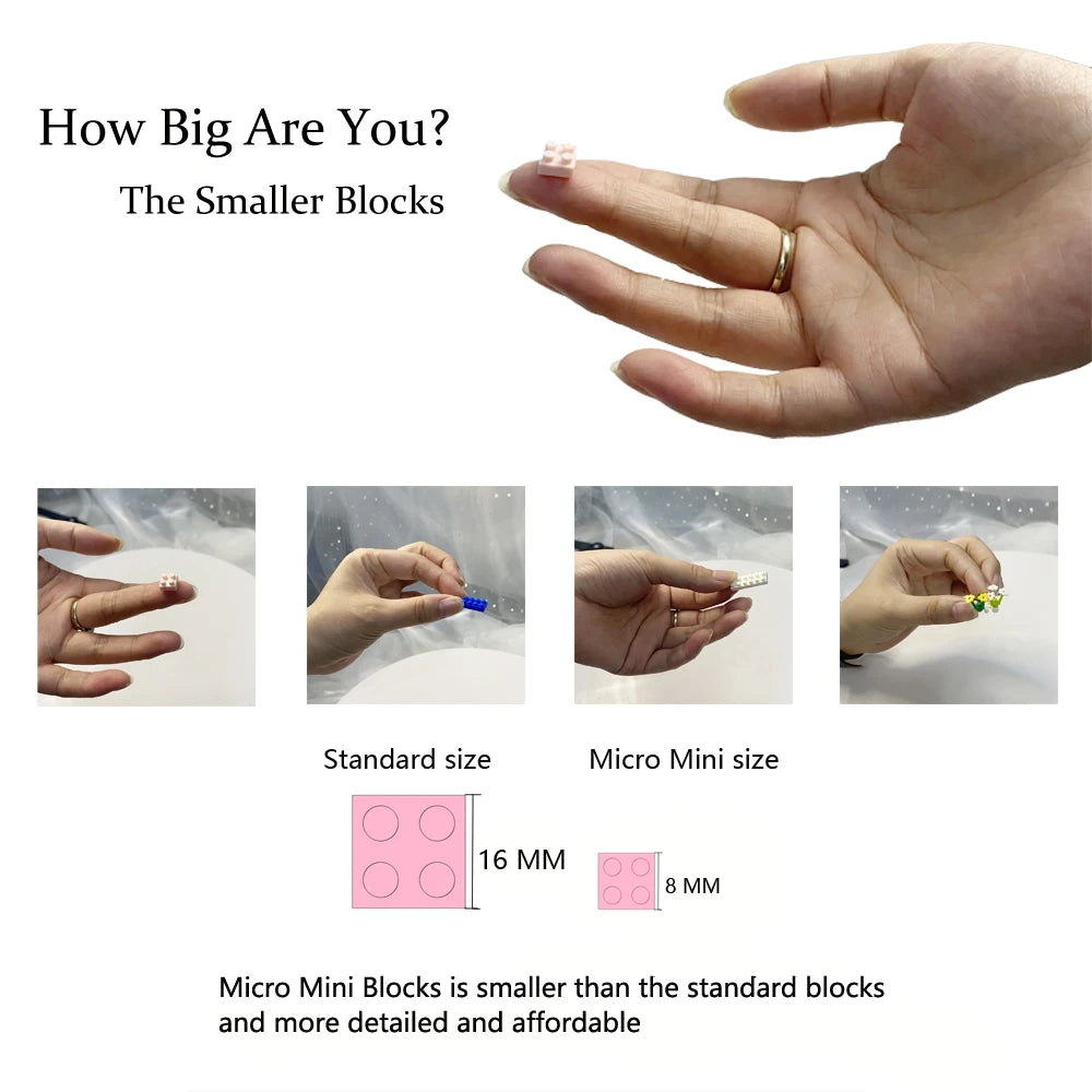 Little Yellow Duck Puzzle Assembly Building Blocks Toys Animal Series 3D Model Micro Mini Diamond Bricks Pig Panda Hamster Snail Snail Blocks