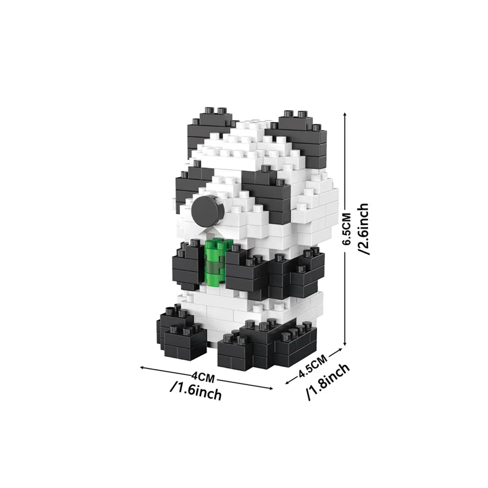Little Yellow Duck Puzzle Assembly Building Blocks Toys Animal Series 3D Model Micro Mini Diamond Bricks Pig Panda Hamster Snail Panda Blocks