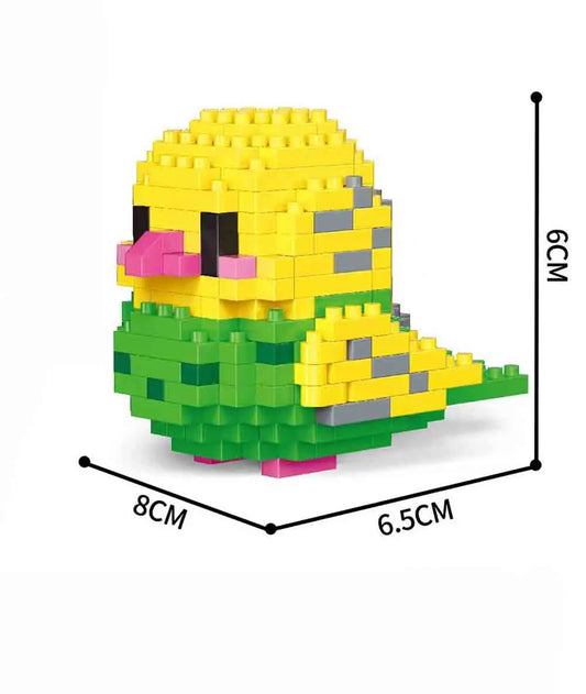 Mini Yellow & Green Parrot - BrickPaws Brick Set