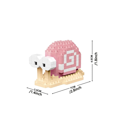 Little Yellow Duck Puzzle Assembly Building Blocks Toys Animal Series 3D Model Micro Mini Diamond Bricks Pig Panda Hamster Snail Snail Blocks