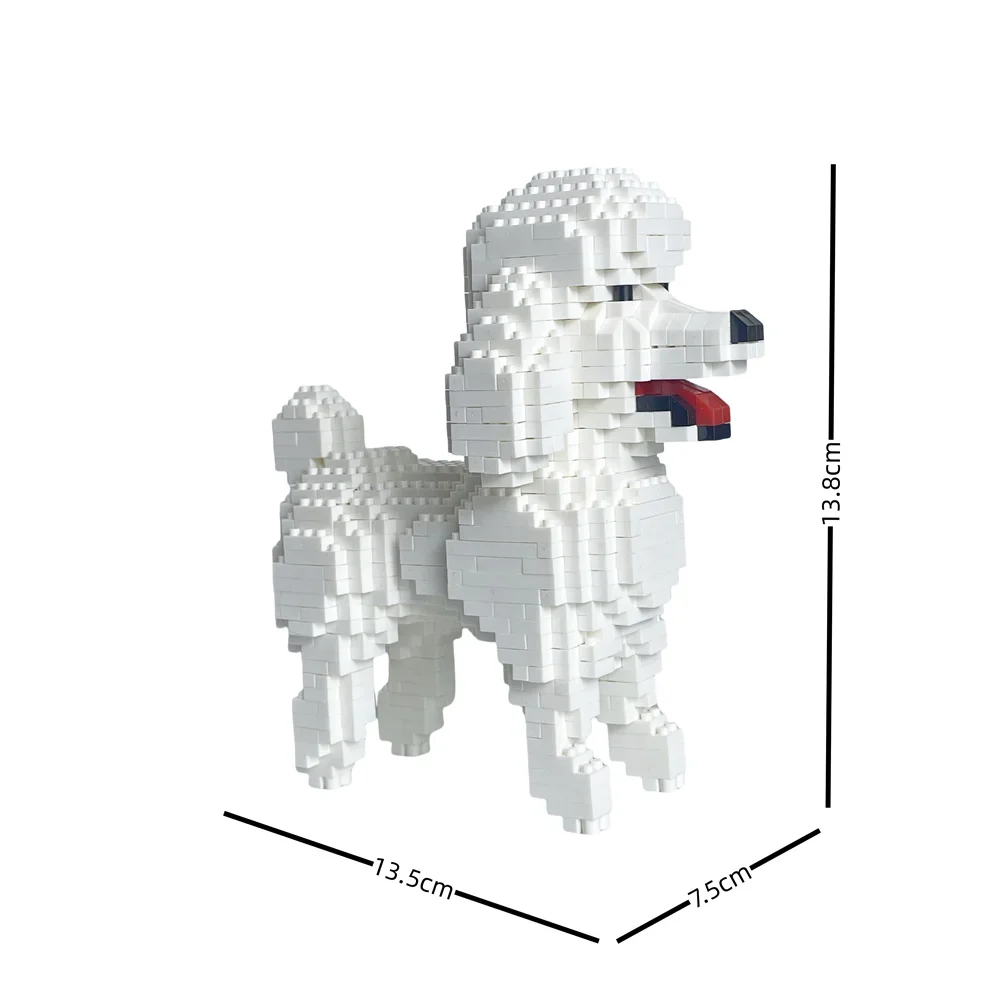 Knew Built Dog Micro Mini Building Blocks Toys: Adorable Doberman Pinscher, Ideal Pet Lover Gift, Celebrate Canine Companionship Poodle blocks