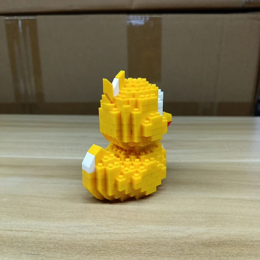 Little Yellow Duck Puzzle Assembly Building Blocks Toys Animal Series 3D Model Micro Mini Diamond Bricks Pig Panda Hamster Snail Snail Blocks